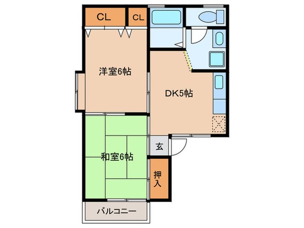 アップルハイツの物件間取画像